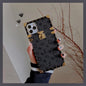 Vintage embossed square phone case For samsung