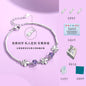 Four Leaf Clover Sterling Silver Heart Bracelet