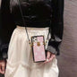Colorful leather lanyard phone case