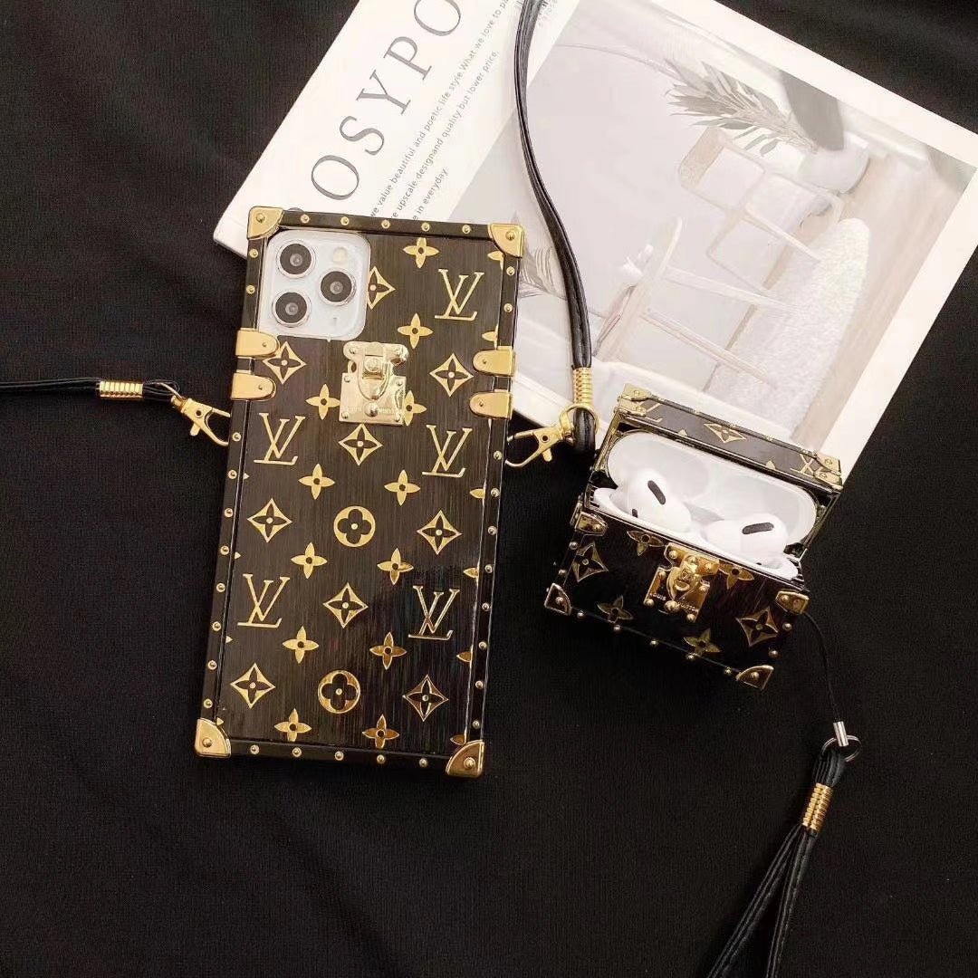 Luxurious  printing Square phone case and Airpods case