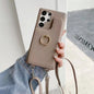 Leather Card Holder  Makeup mirror phone case For samsung S24