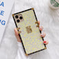 Fashion color beads square phone case for iphone