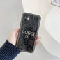 Fashion flower printing glass phone case