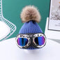 New Skiing with glasses knitted Kids hat
