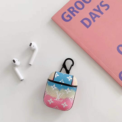Fashion gradient leather Airpods case