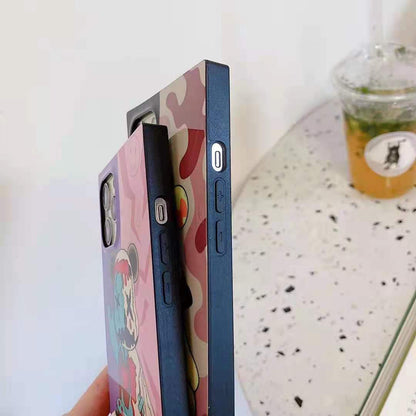 Glossy Violent Bear Square Phone Case For iphone
