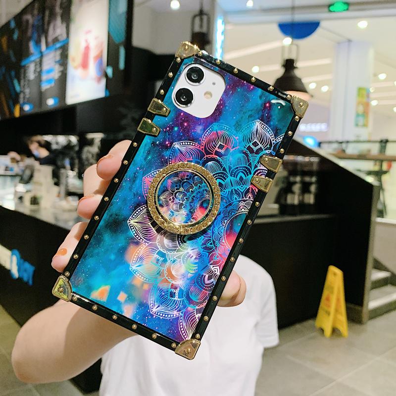 Owl square bracket phone case for huawei