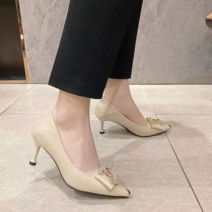 2023 CC diamond pointed toe high heels