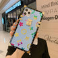 Colorful retro flower square phone case