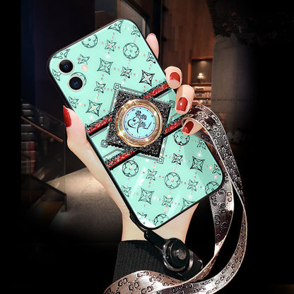 Luxury diamond lanyard phone case