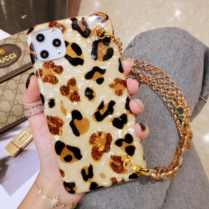 Leopard Crossbody Chain Phone Case