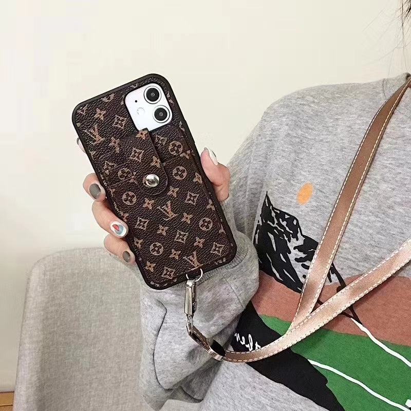 Classic leather card pocket phone case