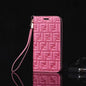 Leather card holder lanyard phone case