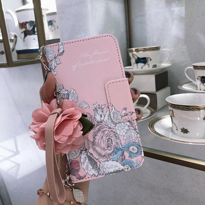 Fashion wallet Floral Clamshell Phone Case - LVCASE