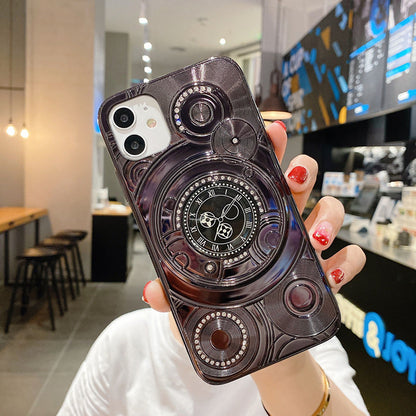 Clock diamond phone case