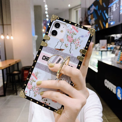 Retro pattern square phone case for iphone