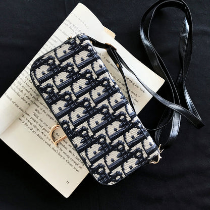 Embroidered mobile phone coin purse