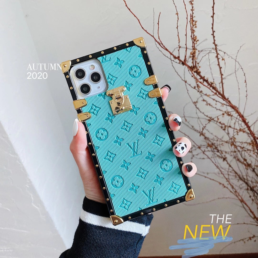 Vintage embossed square phone case