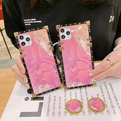Pink square phone case for iphone