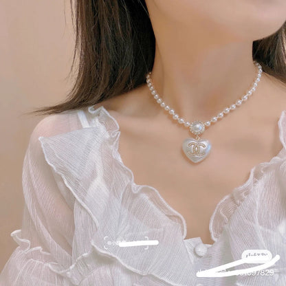 Sheepskin Necklace neck chain pearl chain