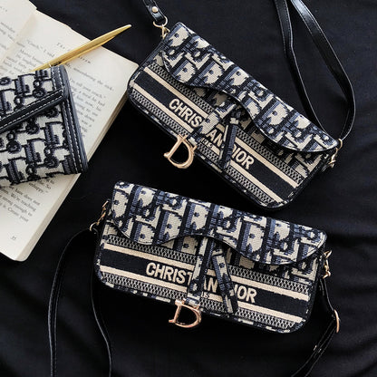 Embroidered mobile phone coin purse