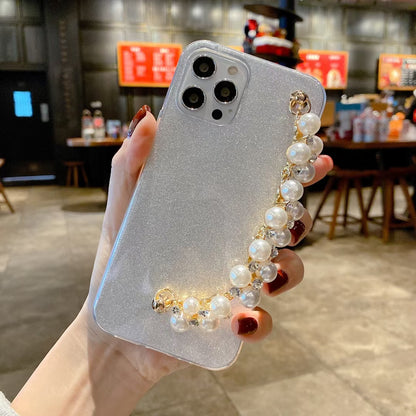 Glitter pearl bracelet phone case for iphone
