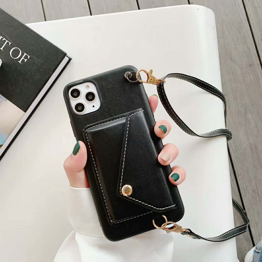 Leather Wallet Lanyard Phone Case - LVCASE