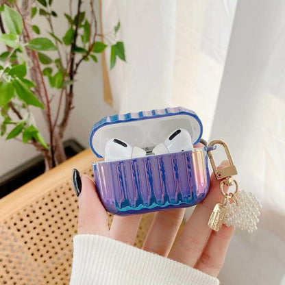 Colorful  Pearl love pendant Airpods case