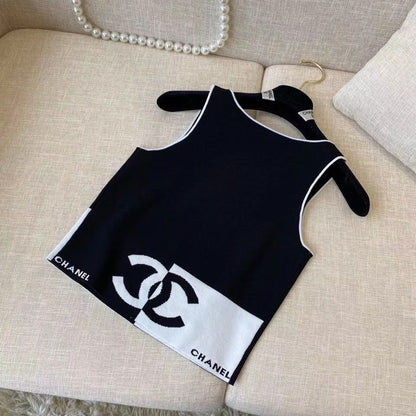 Fashion black white crop top
