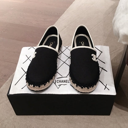 Fashion black espadrilles