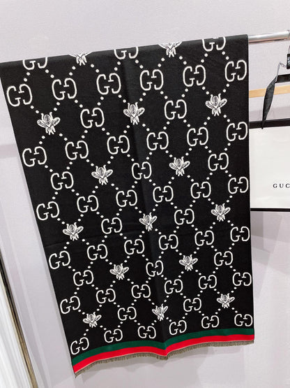 G u c c i scarf black or brown