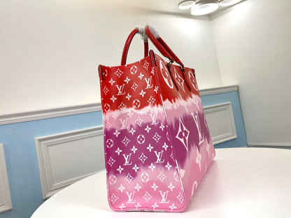 Lv red tote