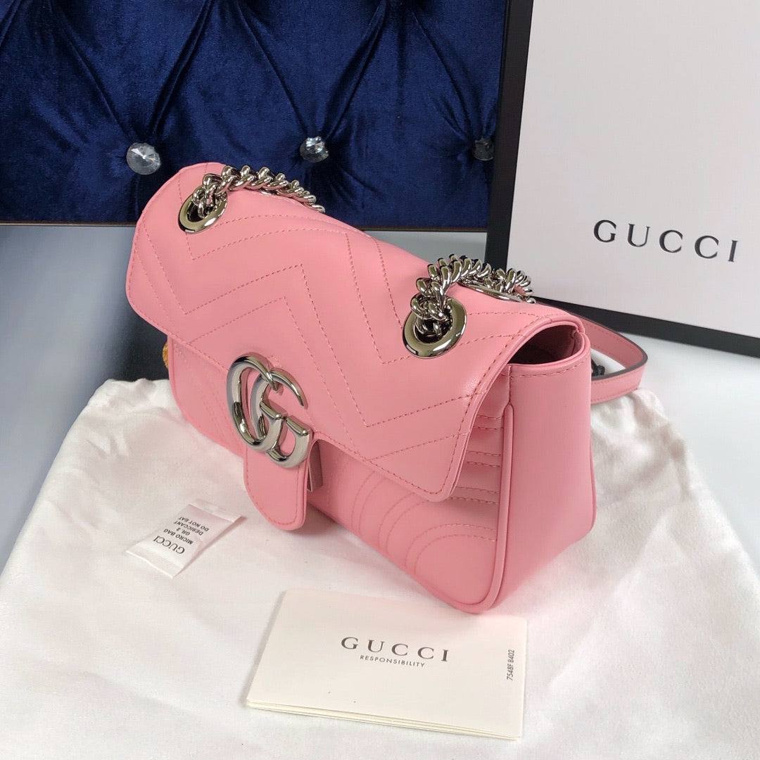 G pink 22cm women handbag