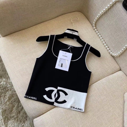 Fashion black white crop top
