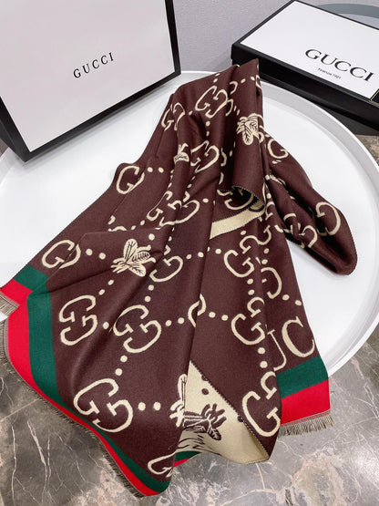 G u c c i scarf black or brown