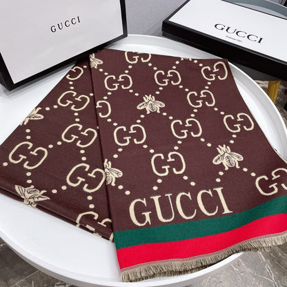 G u c c i scarf black or brown
