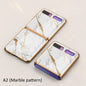Luxury Pattern Tempered Glass Fold Case For Samsung Galaxy Z Flip